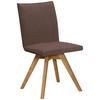 STUHL  in Lederlook, Mikrofaser  - Eichefarben/Braun, Konventionell, Holz/Textil (60/91/61cm) - Moderano