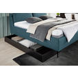 POLSTERBETT Matratze, Lattenrost Blau 160/200 cm  - Hellbraun/Blau, Design, Holz/Textil (160/200cm) - Johann Jakob
