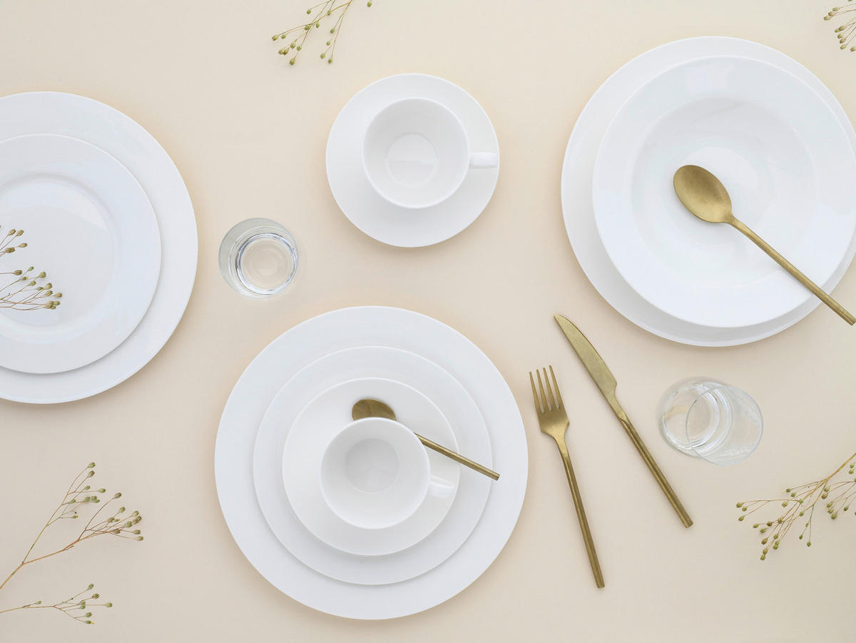 KOMBISERVICE Fleur Royal 30-teilig  - Creme, Basics, Keramik - Creatable