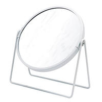 SCHMINKSPIEGEL  - Weiß, Basics, Glas/Metall (18,5/20,5cm) - Sadena