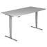 SCHREIBTISCH - Silberfarben/Grau, KONVENTIONELL, Holzwerkstoff/Metall (200/63,5-128,5/100cm) SCHREIBTISCH - Silberfarben/Grau, KONVENTIONELL, Holzwerkstoff/Metall (200/63,5-128,5/100cm)