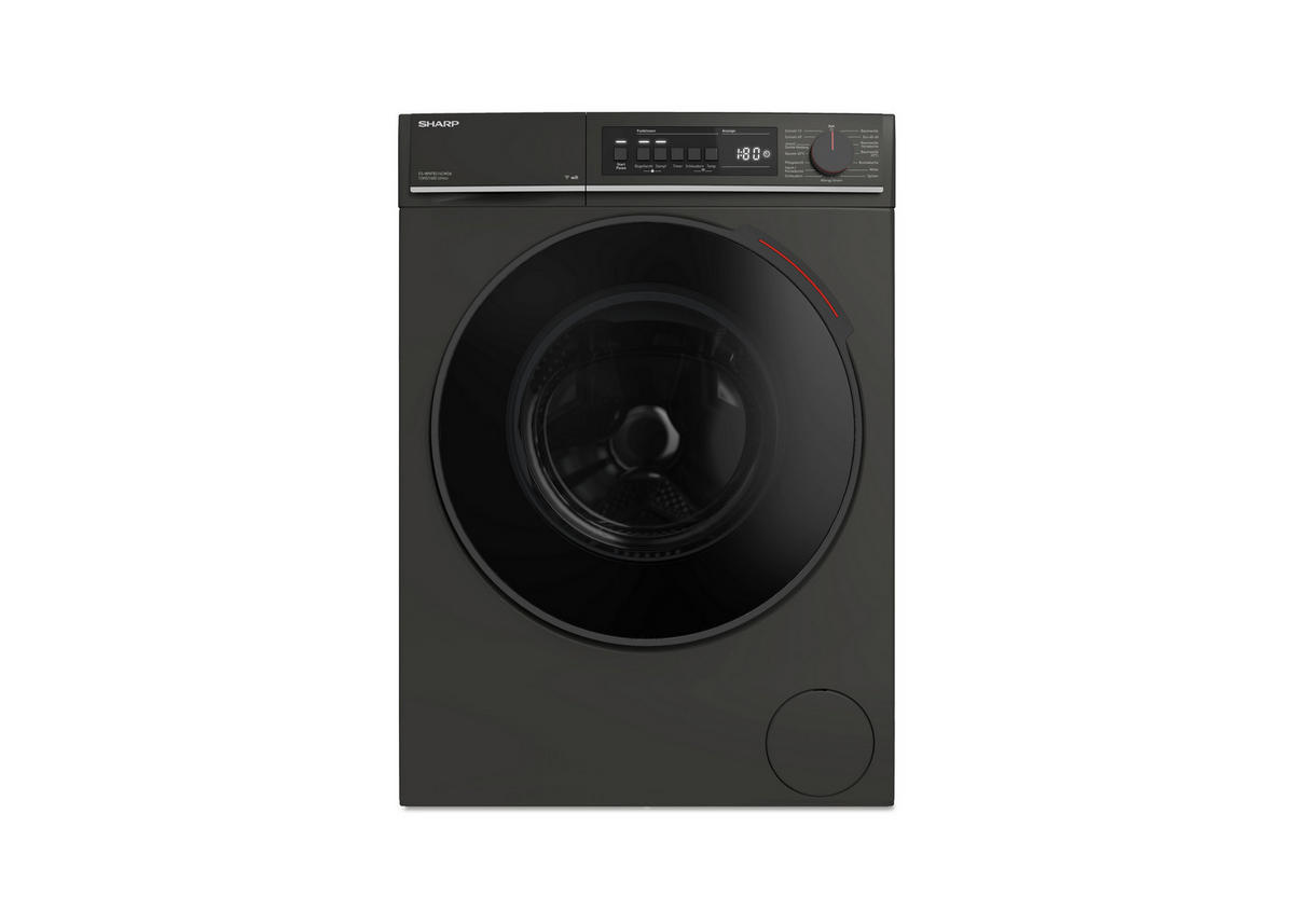 WASCHMASCHINE ES-WNFB214CMDA-DE  - Schwarz, Basics, Glas/Metall (59.7/84.5/63.2cm) - Sharp