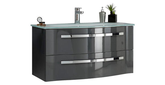 WASCHTISCHUNTERSCHRANK  - Chromfarben/Grau, KONVENTIONELL, Holzwerkstoff/Metall (90/48,2/48,1cm) - Xora