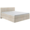 BOXSPRINGBETT 160/200 cm  in Taupe  - Taupe/Schwarz, Konventionell, Kunststoff/Textil (160/200cm) - Hom`in