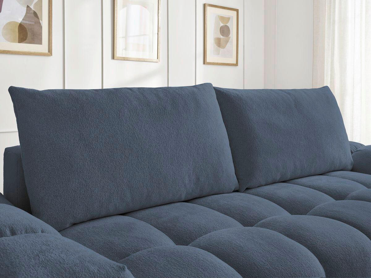 3-SITZER-SOFA EVEREST Flachgewebe Dunkelblau  - Schwarz/Dunkelblau, MODERN, Kunststoff/Textil (278/90/115cm)