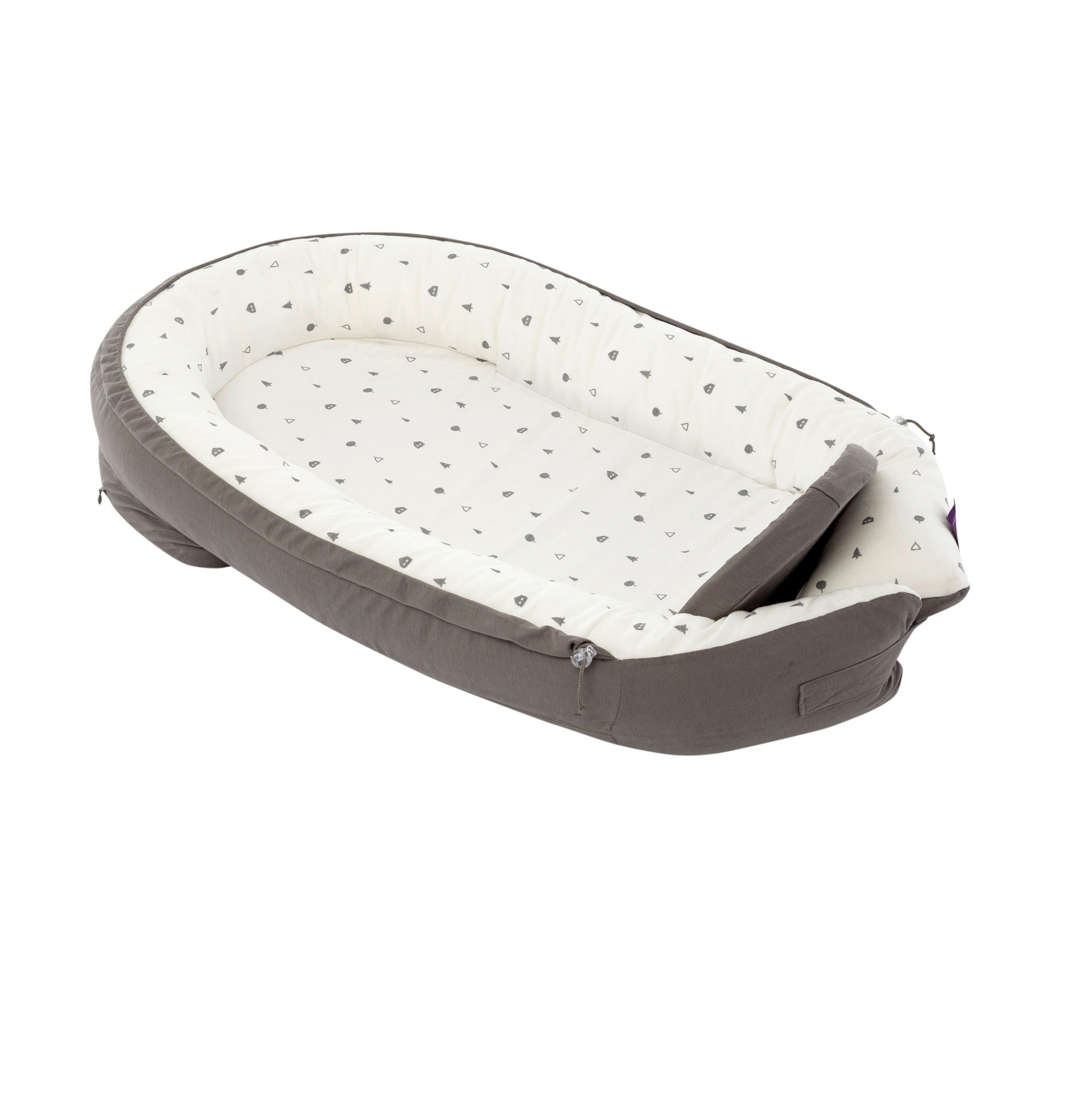 KUSCHELNEST Home Premium  84/47/13 cm   - Dunkelgrau/Weiß, Basics, Textil (84/47/13cm) - Träumeland