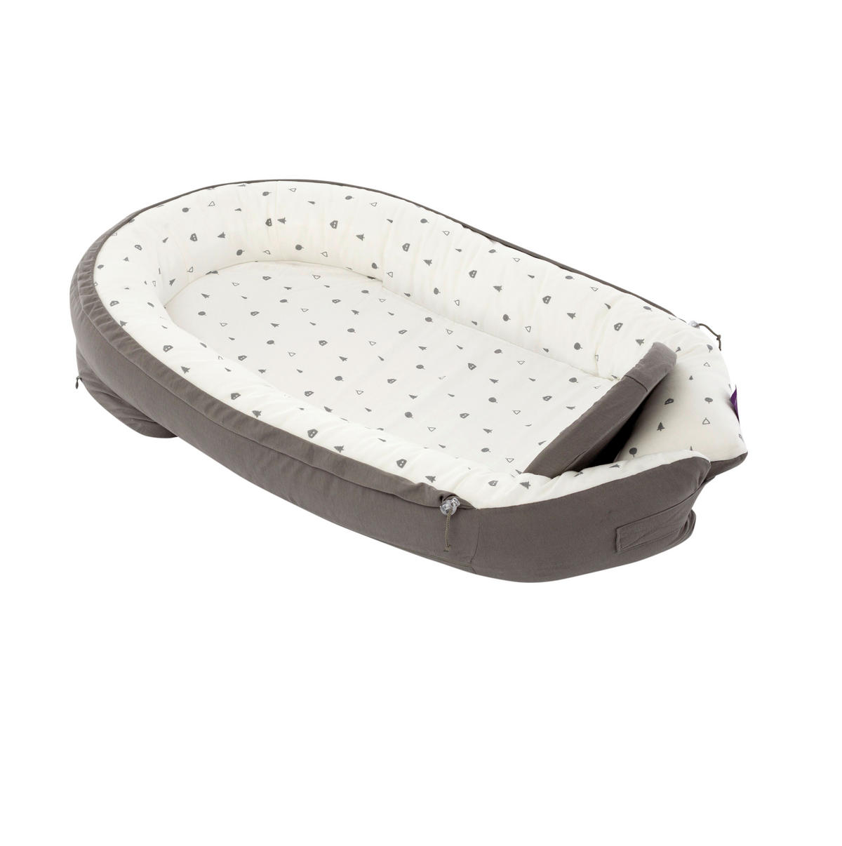 KUSCHELNEST Home Premium  84/47/13 cm   - Dunkelgrau/Weiß, Basics, Textil (84/47/13cm) - Träumeland