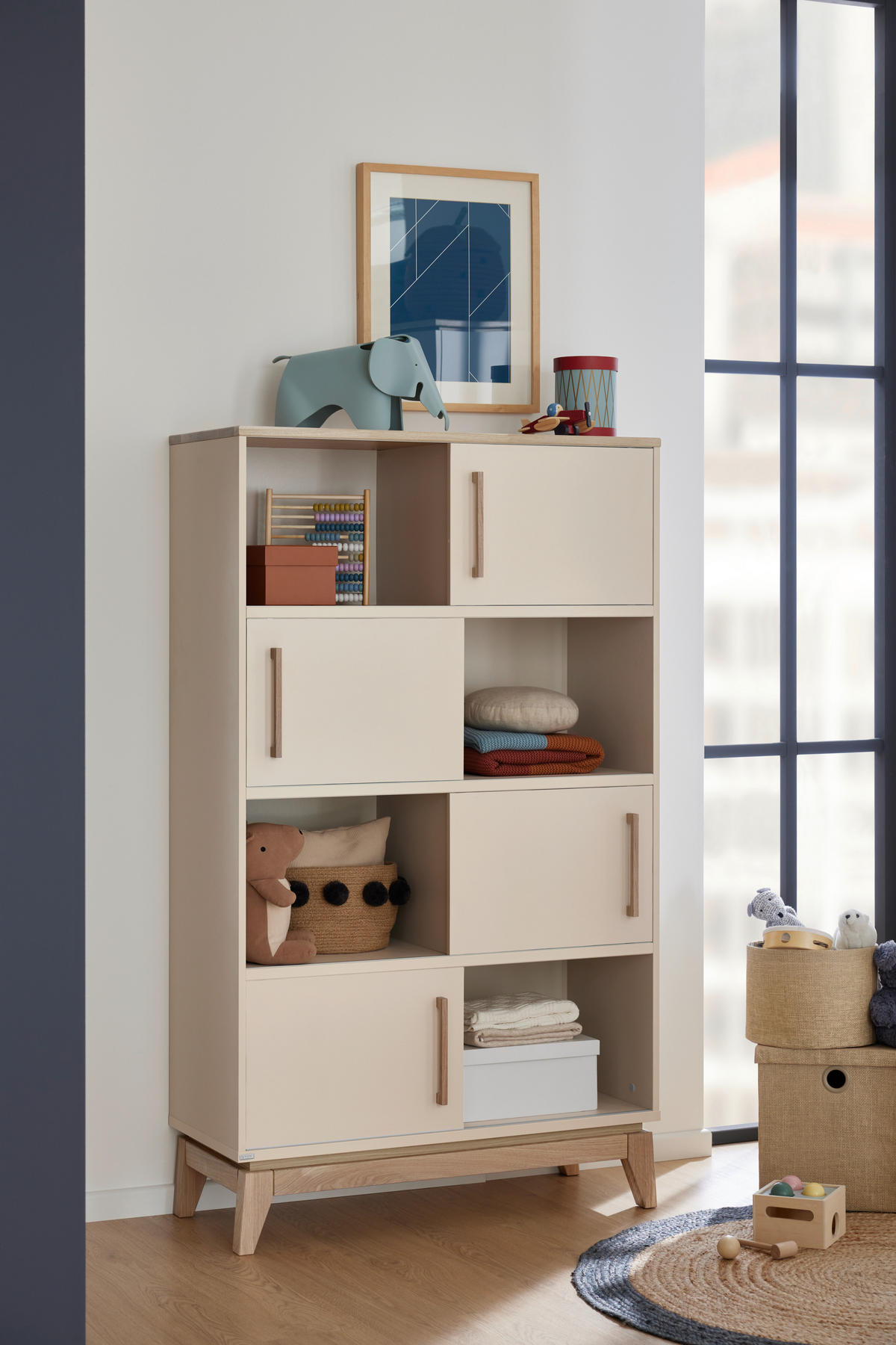 REGAL Eiche vollmassiv Beige  - Eichefarben/Beige, Basics, Holz/Holzwerkstoff (95,2/161/39,6cm) - Paidi