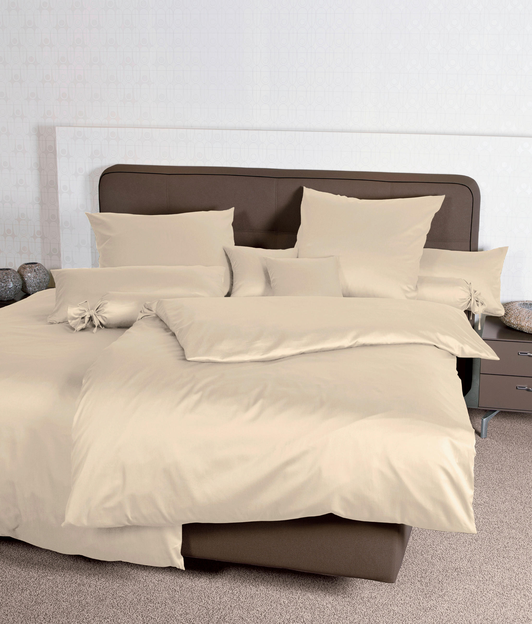 KOPFKISSENBEZUG Giacomo 40/80 cm  - Sandfarben, Basics, Textil (40/80cm) - Janine