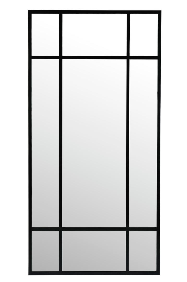 VÄGGSPEGEL 100/200/3 cm    - silver/svart, Design, metall/glas (100/200/3cm) - Lomoco
