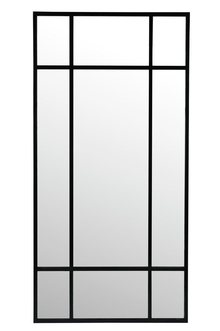 VÄGGSPEGEL 100/200/3 cm - silver/svart, Design, metall/glas (100/200/3cm) - Lomoco