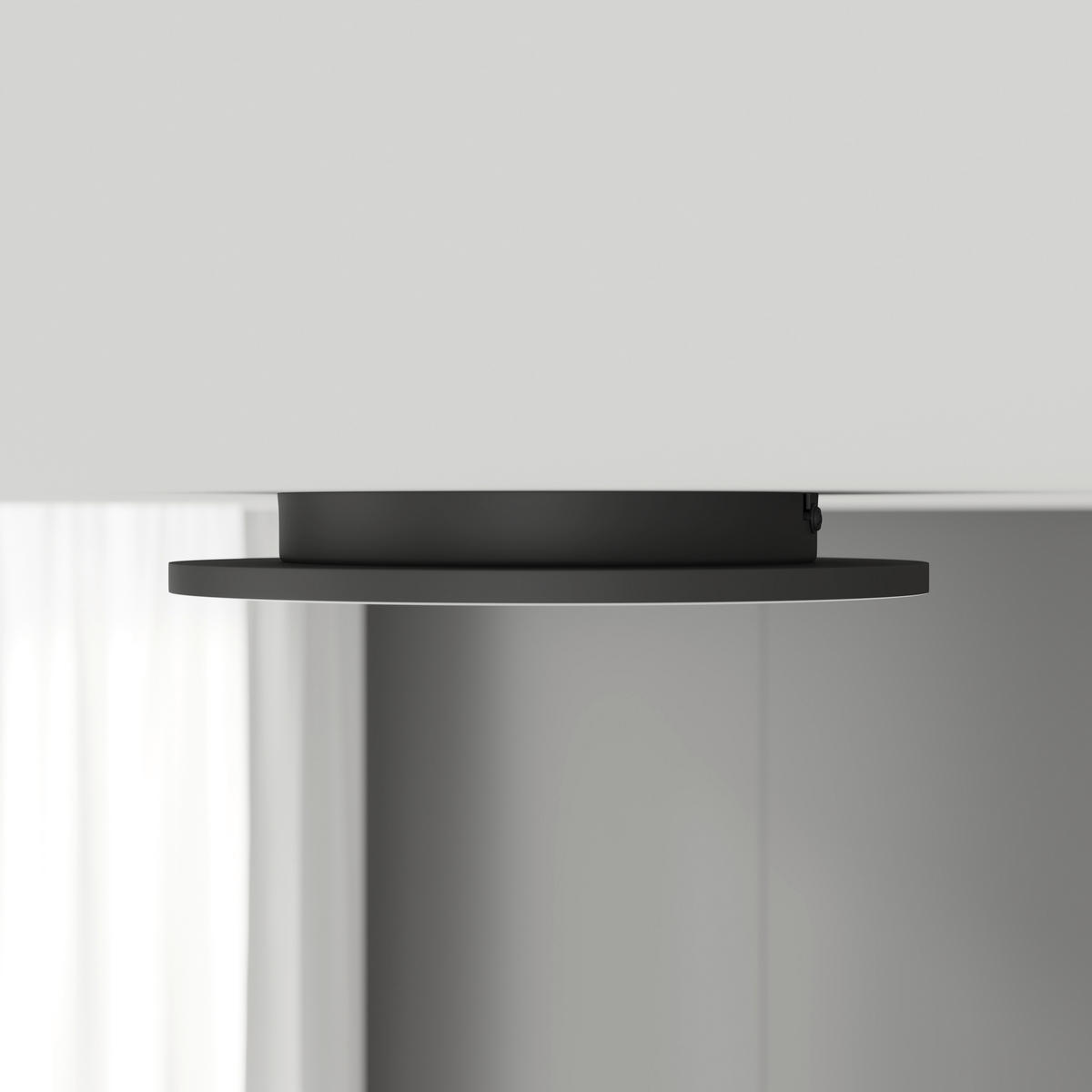 LED-DECKENLEUCHTE 39/5 cm   - Schwarz, Natur, Metall (39/5cm) - Novel