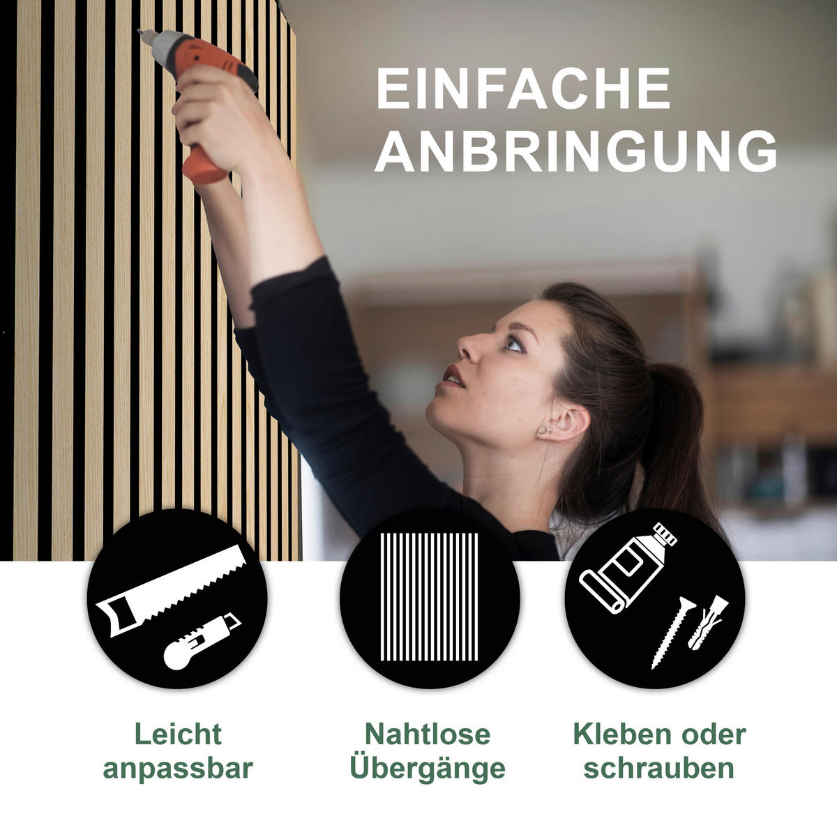 AKUSTIKPANEEL Echtholz Wallution PRO 2 Stück  - Eichefarben, Basics, Holz/Holzwerkstoff (60/60/0.75cm) - Novel