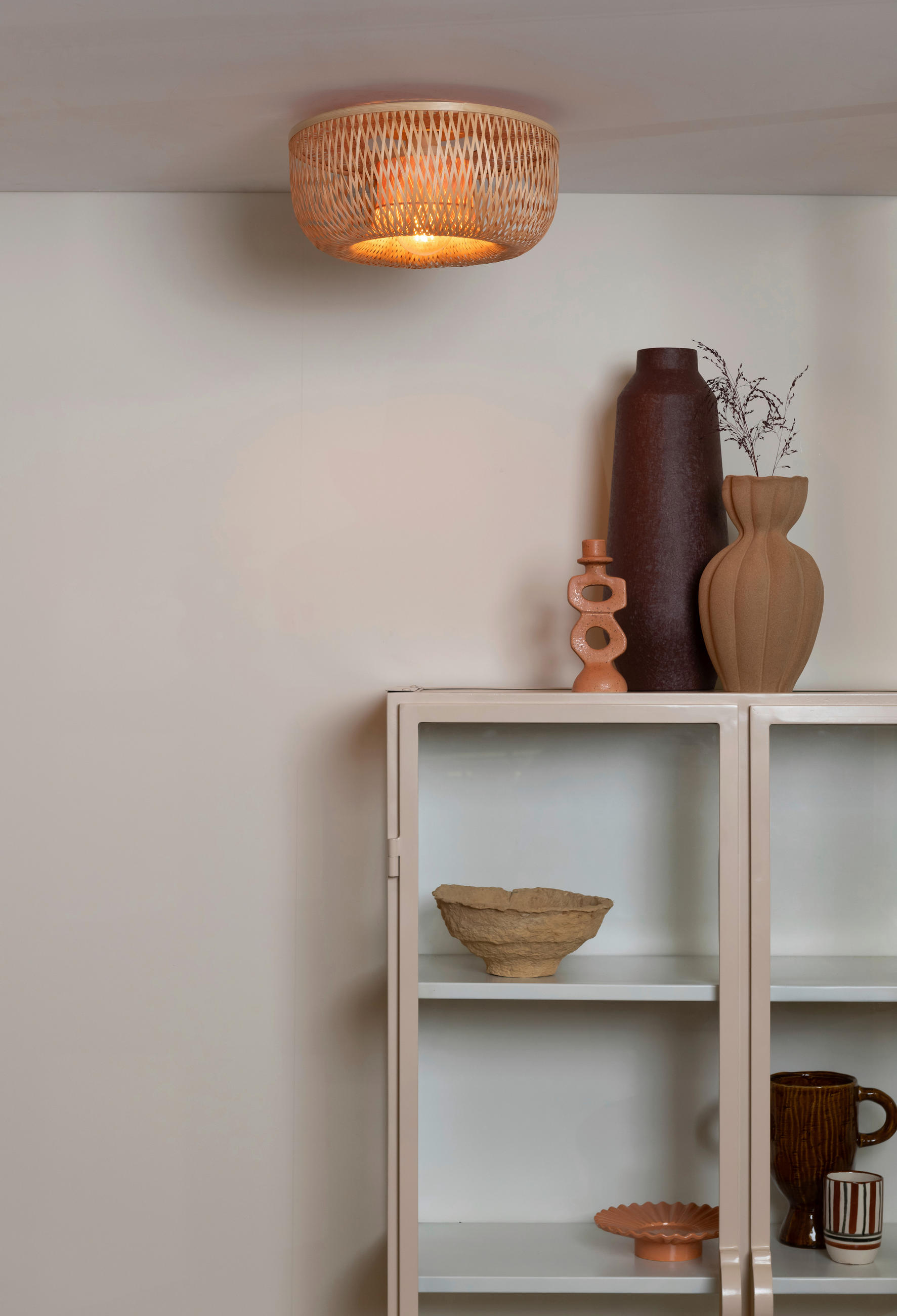 DECKENLEUCHTE Good & Mojo 35/15 cm - Naturfarben, Basics, Naturmaterialien (35/15cm) - Good & Mojo