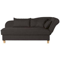 RÉCAMIERE in Flachgewebe Dunkelbraun  - Dunkelbraun/Buchefarben, Design, Holz/Textil (190/88/82cm) - Max Winzer