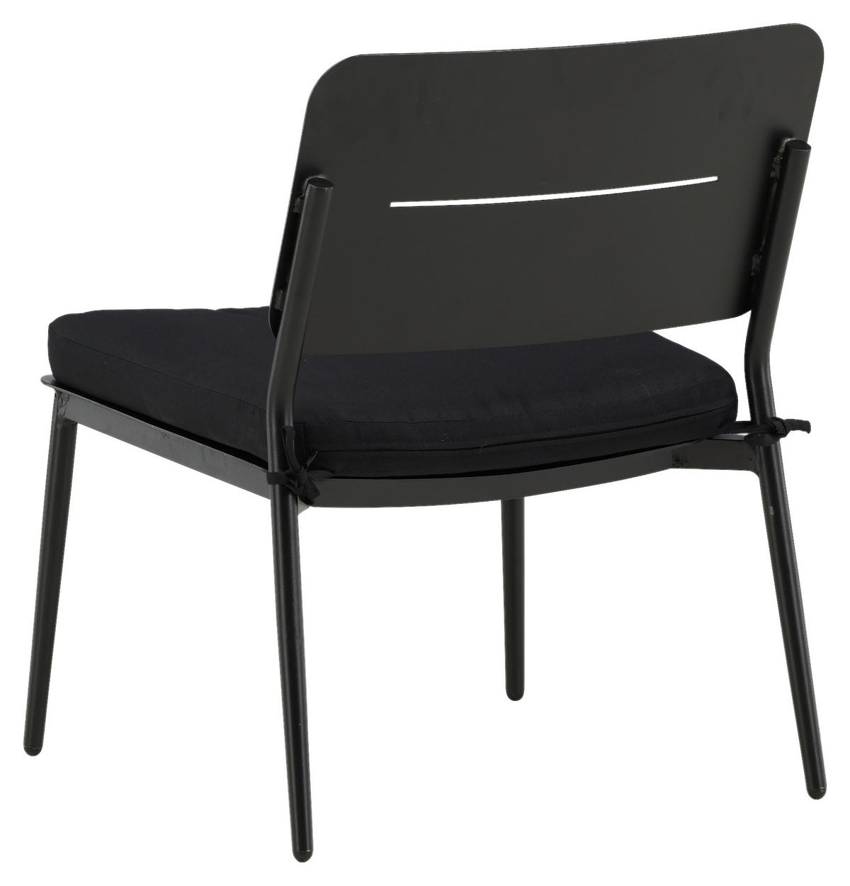 LOUNGESESSEL in Metall, Textil Schwarz  - Schwarz, KONVENTIONELL, Textil/Metall (55/73/59cm) - Gardenson