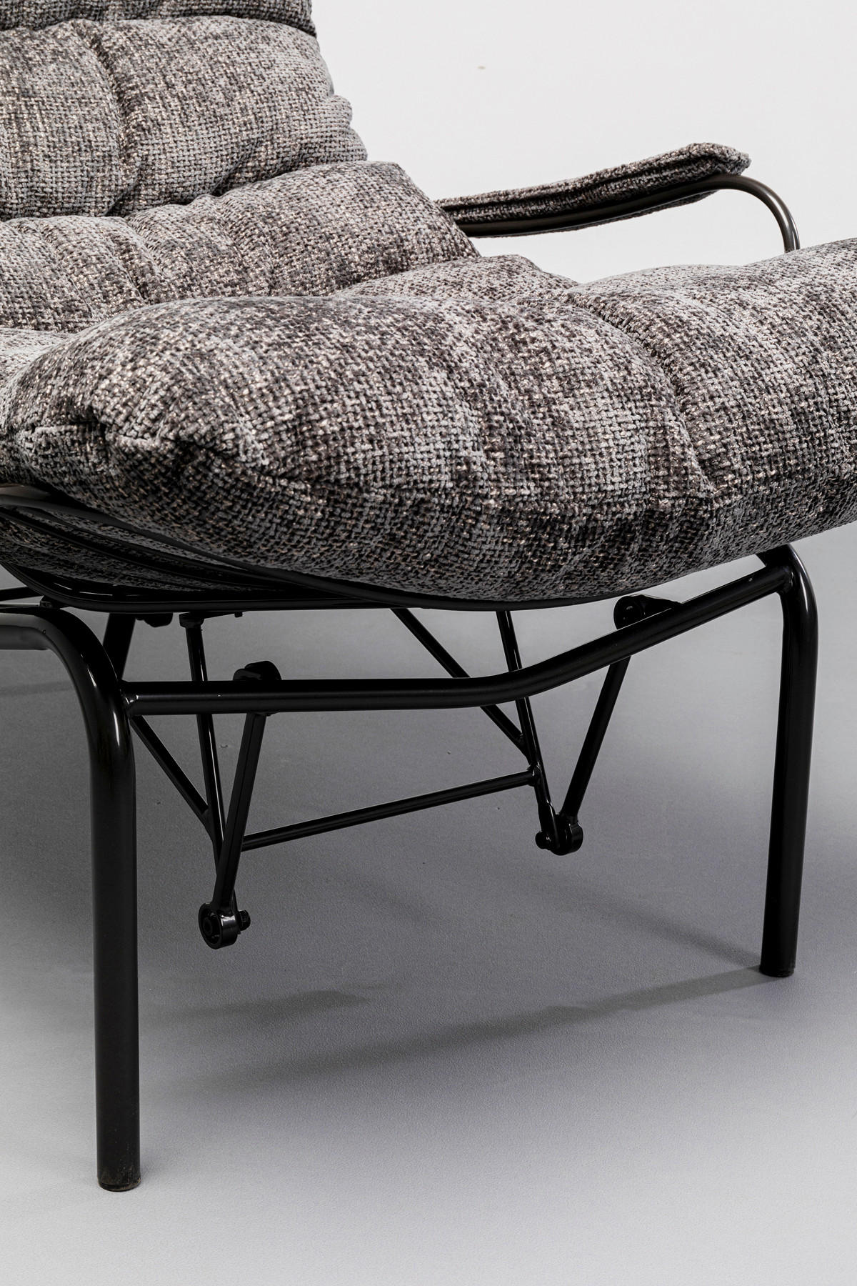 SESSELSET    - Schwarz/Grau, Design, Textil/Metall (83/97/106cm) - Kare-Design