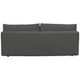 BOXSPRINGSOFA in Chenille Anthrazit  - Anthrazit/Schwarz, MODERN, Kunststoff/Textil (210/72/105cm) - Cantus