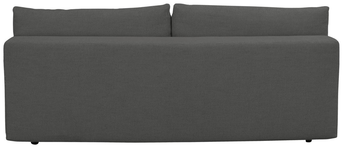 BOXSPRINGSOFA in Chenille Anthrazit  - Anthrazit/Schwarz, MODERN, Kunststoff/Textil (210/72/105cm) - Cantus