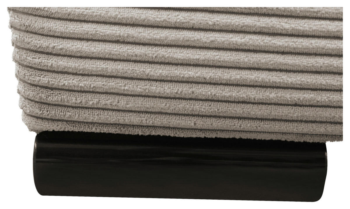 SCHLAFSOFA  mit Liegefunktion Cord Taupe  - Taupe/Schwarz, Design, Kunststoff/Textil (154/93/85cm) - MID.YOU