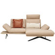 ECKSOFA  in Flachgewebe Beige  234/155 cm  - Beige/Schwarz, Design, Textil/Metall (234/155cm) - Dieter Knoll