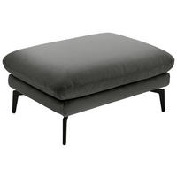HOCKER Chenille Grau  - Schwarz/Grau, Design, Textil/Metall (94/45/68cm) - Beldomo System