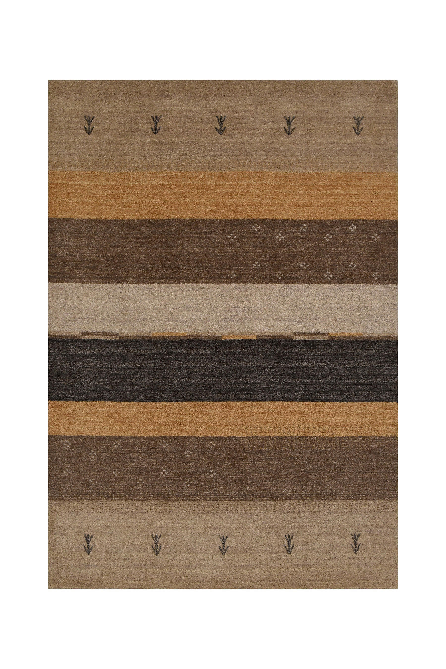 ORIENTTEPPICH 60/90 cm Azeri Gabbeh Brown Braun, Beige  - Beige/Braun, LIFESTYLE, Textil (60/90cm) - Cazaris