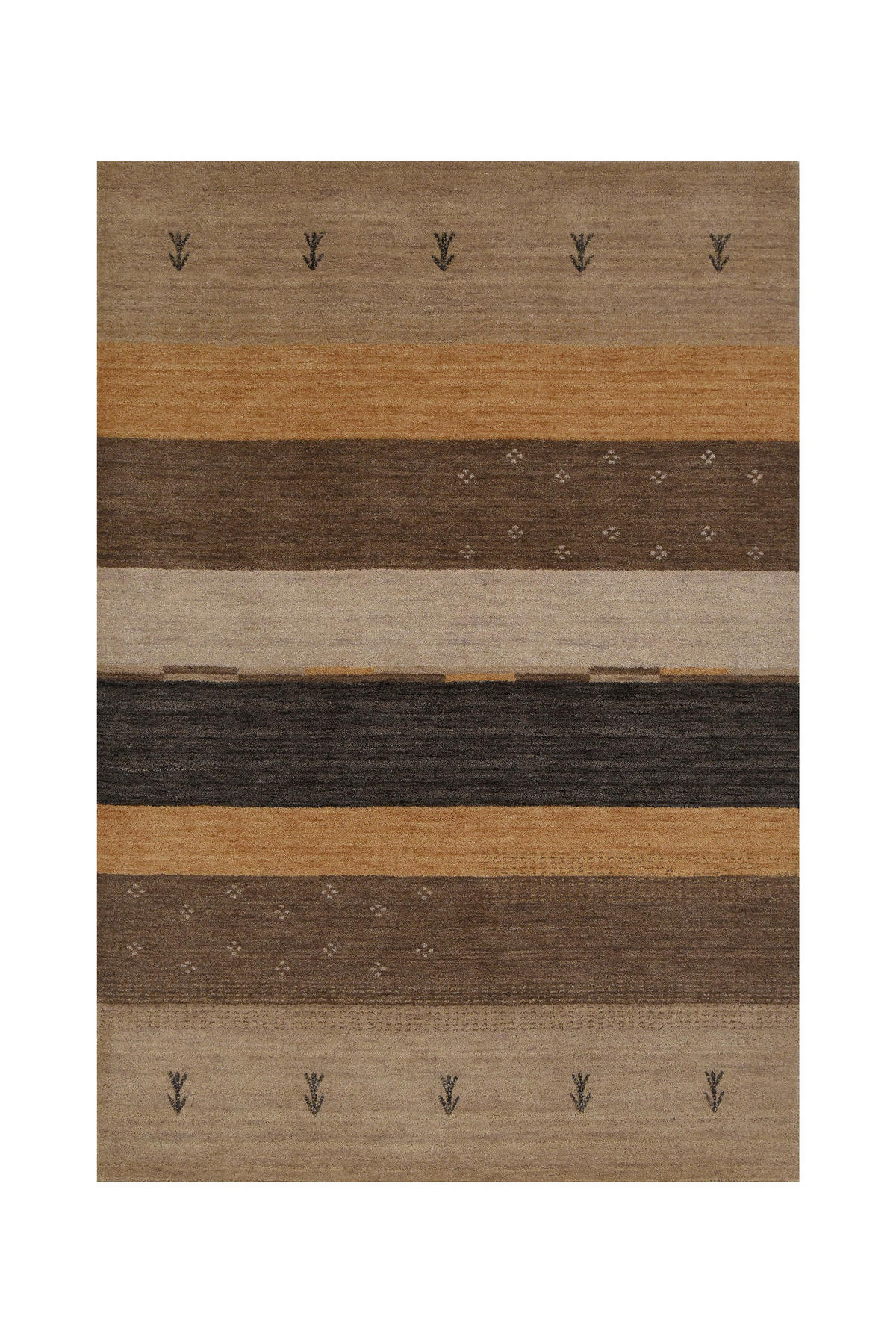COVOR ORIENTAL  Azeri Gabbeh Brown  - maro/bej, Lifestyle, textil (160/230cm) - Cazaris