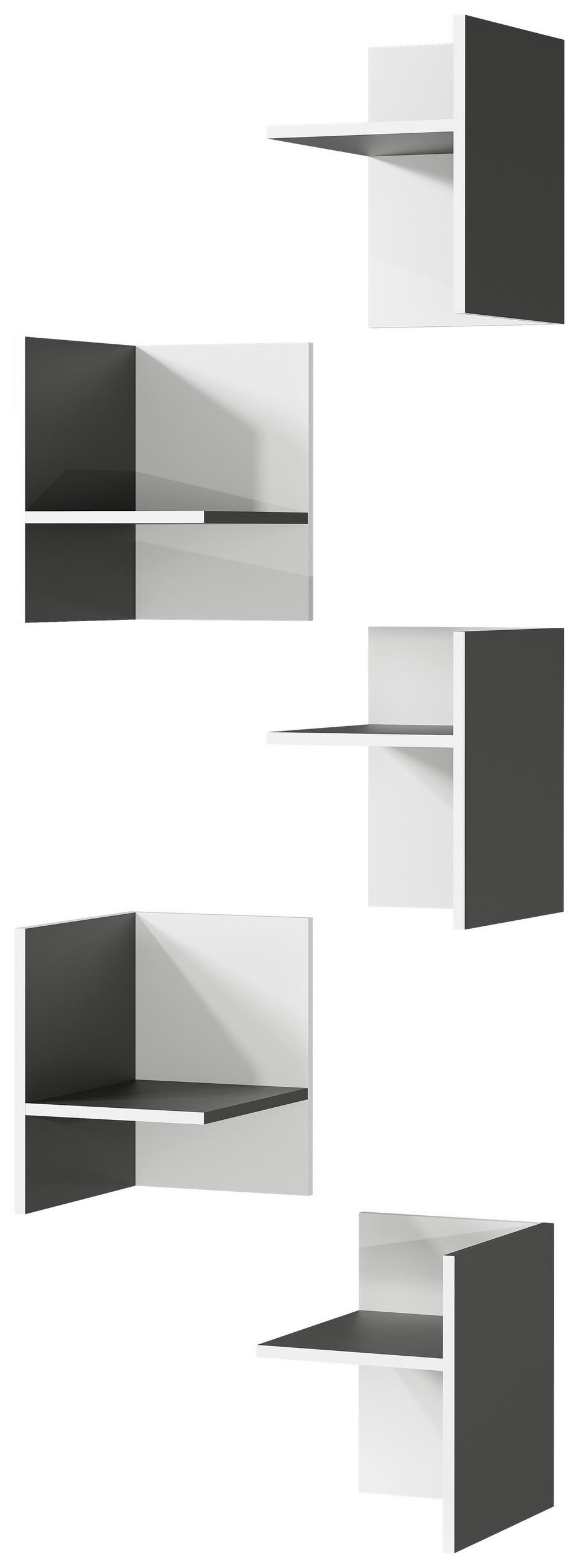 INNENEINTEILUNG 27/37/35 cm   - Graphitfarben/Weiß, MODERN, Holzwerkstoff (27/37/35cm) - Germania