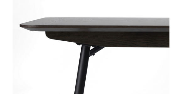 ESSTISCH Schwarz, Dunkelbraun rechteckig  ausziehbar  - Dunkelbraun/Schwarz, Trend, Holzwerkstoff/Metall (180-230/90/75cm) - Carryhome