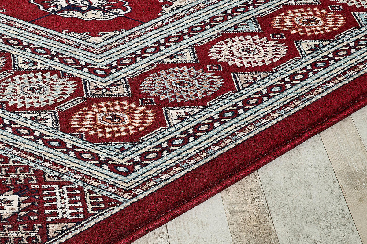 VINTAGE-TEPPICH 120/170 cm Semerkand Dunkelrot  - Dunkelrot, LIFESTYLE, Textil (120/170cm) - Novel