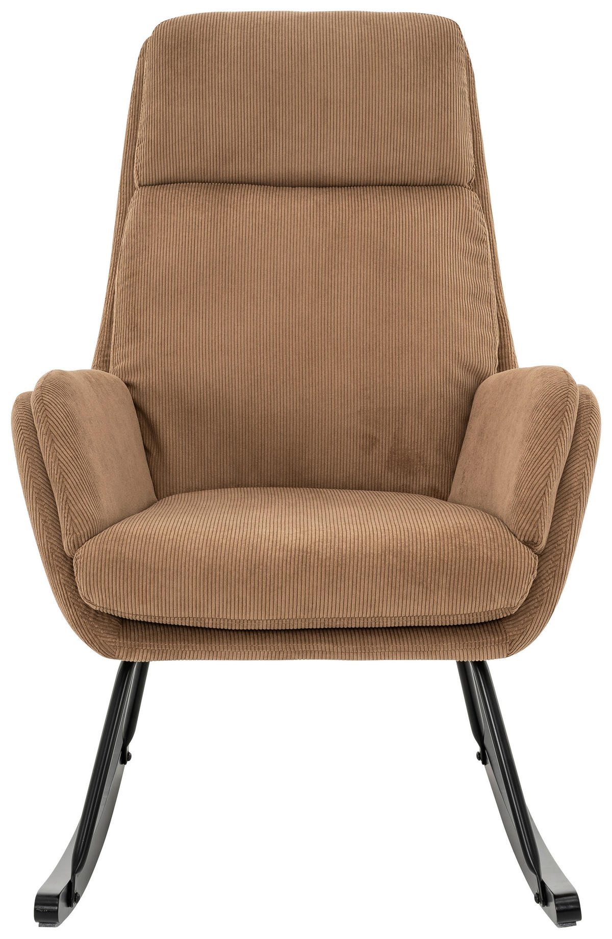 SCHAUKELSESSEL in Cord Braun, Schwarz  - Schwarz/Braun, Design, Holz/Textil (70/105/87cm) - Livetastic