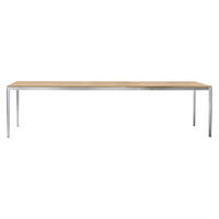 ESSTISCH in Holz, Metall 160-260/100/75 cm  - Eiche Bianco/Edelstahlfarben, Design, Holz/Metall (160-260/100/75cm) - TEAM 7
