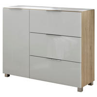 KOMODA, barvy dubu, kašmírová, 121/96/38 cm - černá/barvy dubu, Design, dřevo/kompozitní dřevo (121/96/38cm) - Xora