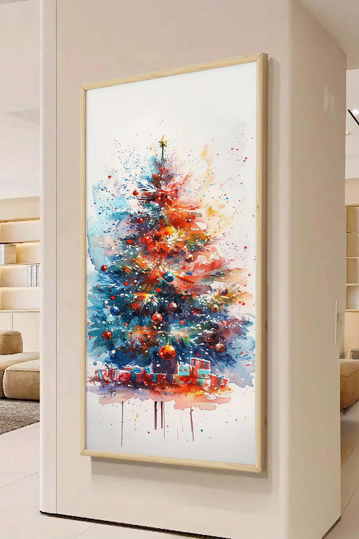 LEINWANDBILD Multicolor 33/70 cm  - Hellbraun/Multicolor, Basics, Holz (33/70cm) - X-Mas