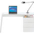 COMPUTERTISCH Weiß - Weiß, Design, Glas/Holzwerkstoff (132/75/60cm)