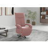 RELAXSESSEL Mikrofaser Kopfteilverstellung, Rücken echt    - Schwarz/Altrosa, MODERN, Textil/Metall (74/112/82cm) - Sit & More