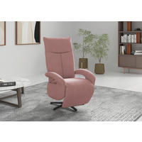 SESSEL in Mikrofaser Altrosa  - Schwarz/Altrosa, MODERN, Textil/Metall (74/112/82cm) - Sit & More
