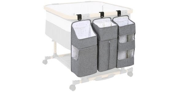 AUFBEWAHRUNGSBOX    69,5/14/50,5 cm  - Weiß/Grau, Basics, Kunststoff/Textil (69,5/14/50,5cm) - My Baby Lou