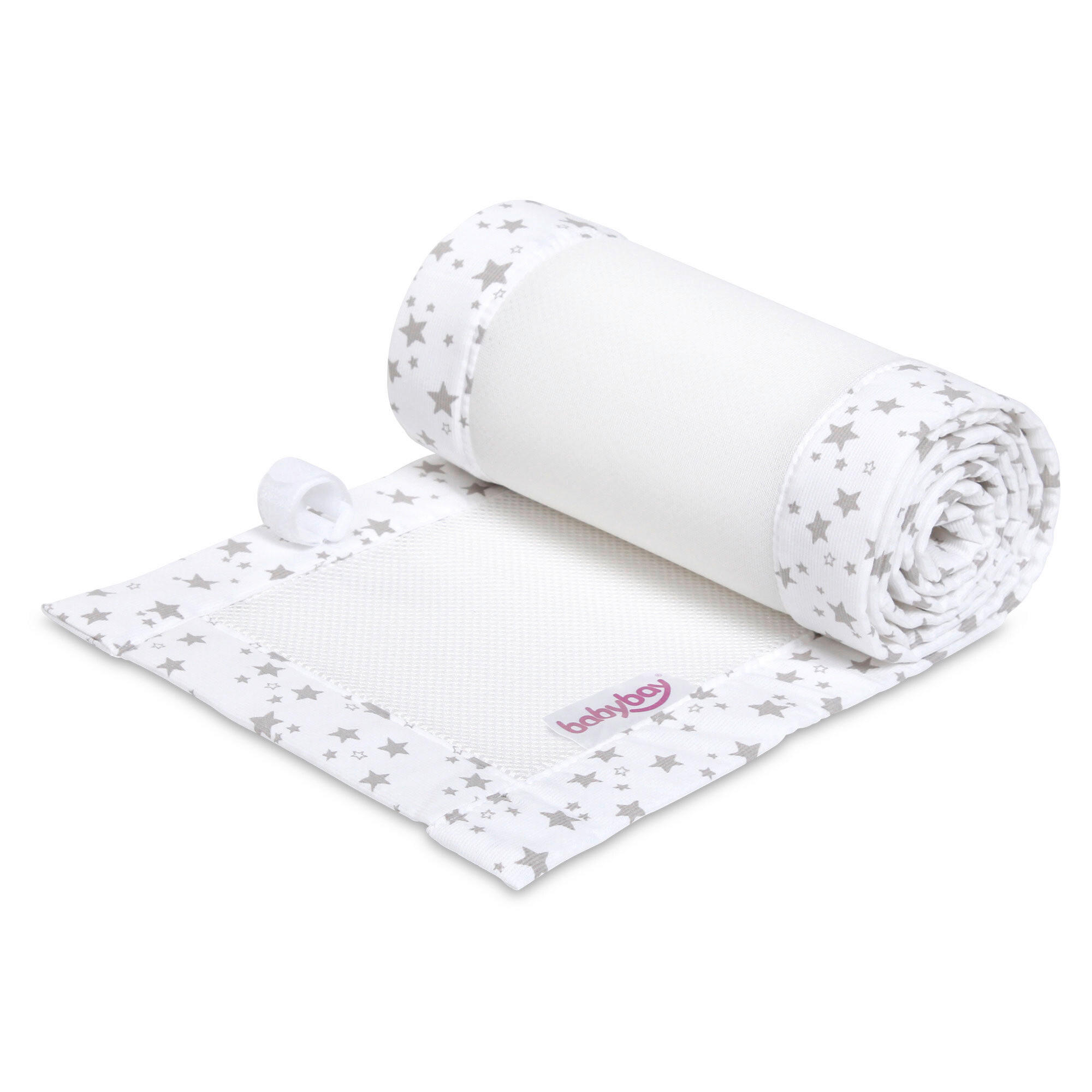 NESTCHEN babybay Nestchen 3D Mesh  - Weiß, Basics, Naturmaterialien (168/24/2cm) - Tobi