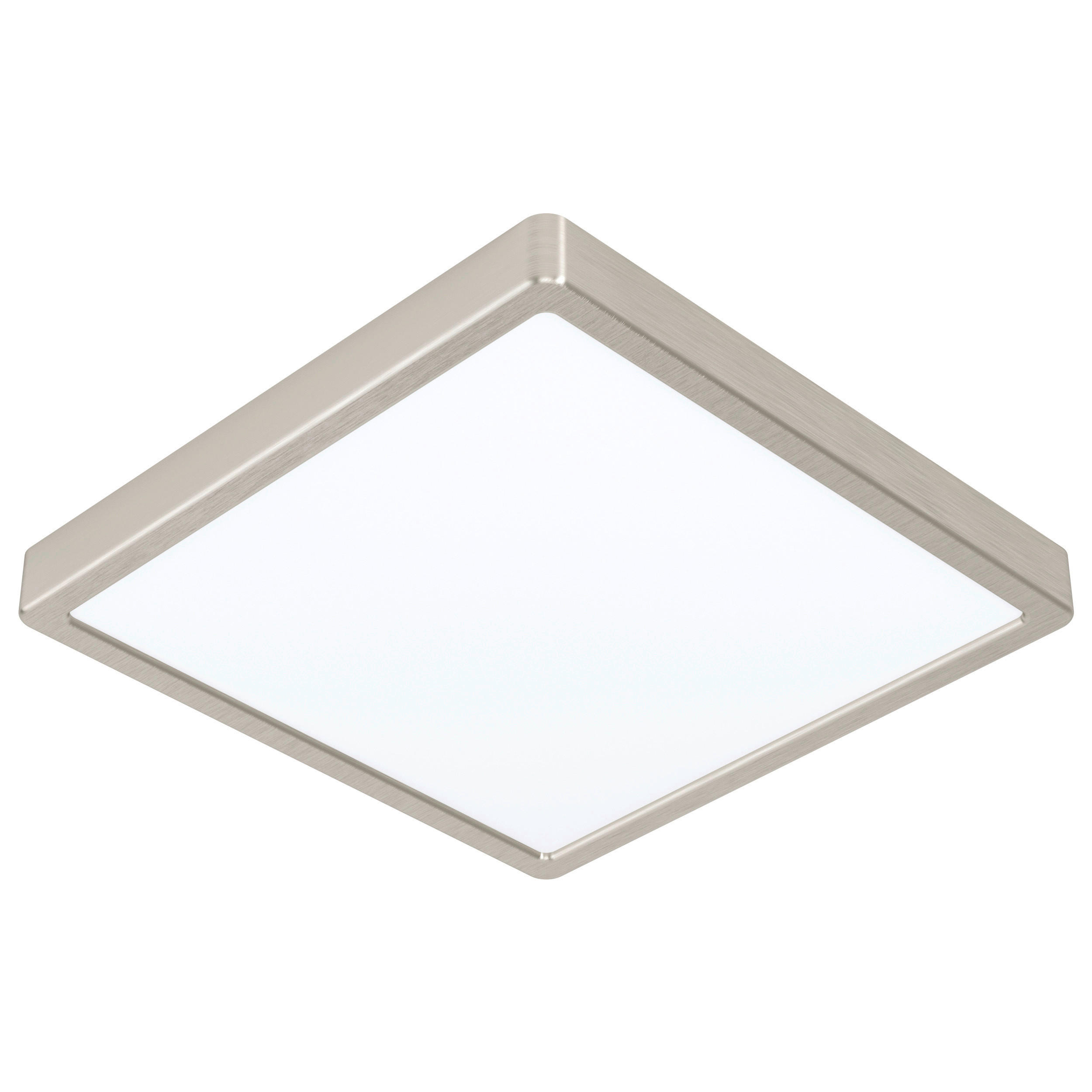 LED-DECKENLEUCHTE Fueva  - Weiß/Nickelfarben, Basics, Kunststoff/Metall (28,5/28,5/2,8cm) - Xora