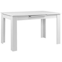 ESSTISCH 125-165/80/75 cm Nachbildung  Holzwerkstoff ausziehbar rechteckig Weiss  - Weiss, Modern, Holzwerkstoff (125-165/80/75cm) - P & B