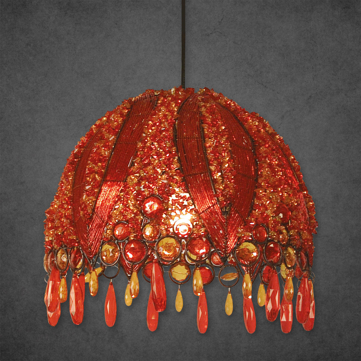 HÄNGELEUCHTE 32/101 cm   - Orange, LIFESTYLE, Kunststoff/Metall (32/101cm) - Näve