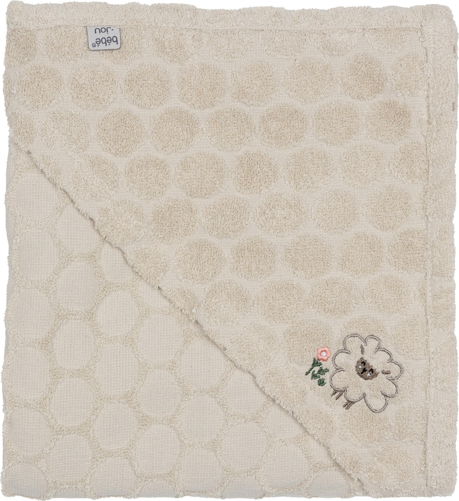 Bebe Jou Kapuzenbadetuch Tiny Sheep Creme 75x1x85 cm