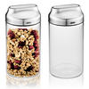 VORRATSDOSENSET  - Silberfarben, Design, Glas/Kunststoff (10/19,1cm) - Gefu