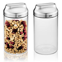 SADA DÓZ NA POTRAVINY  - strieborná, Design, kov/plast (10/19,1cm) - Gefu