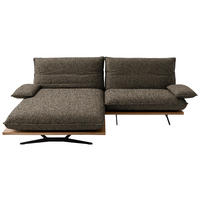 ECKSOFA  in Chenille, Flachgewebe Braun, Wildeiche  161/284 cm  - Wildeiche/Schwarz, Design, Holz/Textil (161/284cm) - Koinor