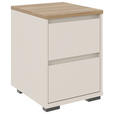 NACHTSCHRANK 40,1/54,8/48 cm  - Kaschmir/Eichefarben, Design, Holzwerkstoff/Kunststoff (40,1/54,8/48cm) - Carryhome