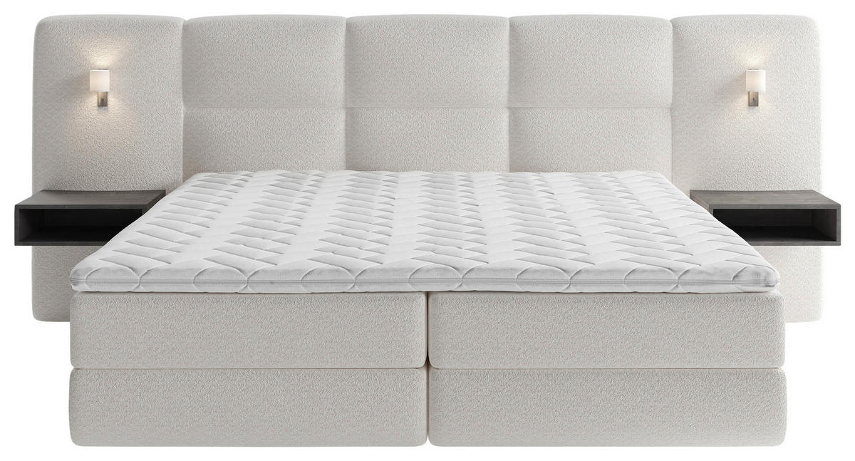 BOXSPRINGBETT 180/200 cm  in Naturfarben  - Schwarz/Naturfarben, Basics, Holz/Holzwerkstoff (180/200cm) - Esposa