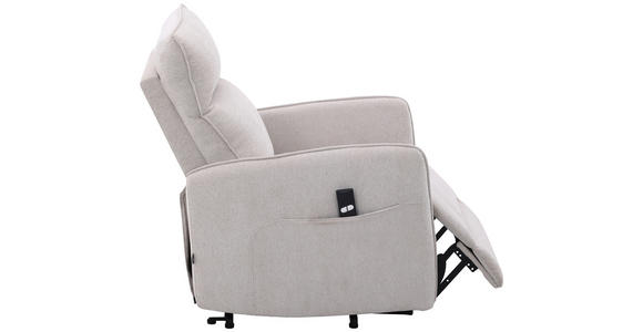 RELAXSESSEL Leinenoptik    - Schwarz/Naturfarben, Design, Textil/Metall (74/101/92cm) - Carryhome
